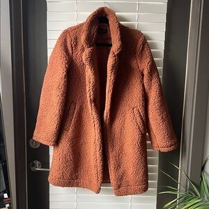 Cozy Camel Brown Sherpa Coat